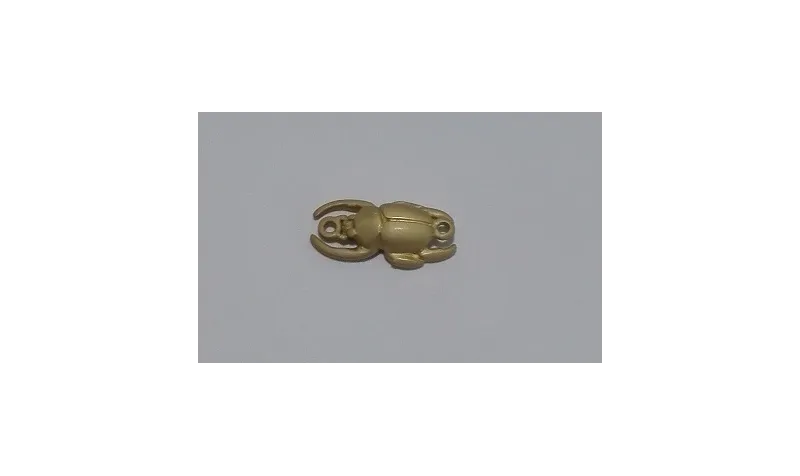 escarabajo 2 anillas 20mm oro mate / Cuentas Metálicas de Latón / Zamak