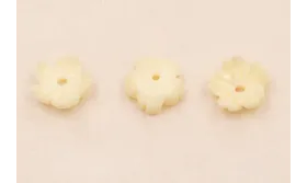 Flor Resina Coral 8mm Diametro Beige /Cuentas de  Plástico / Resina 
