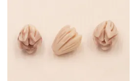 Flor Resina de Coral 8*6mm Morado-Beige /Cuentas de  Plástico / Resina 