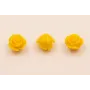 Flor Resina Coral Color Amarillo 12mm Diametro /Cuentas de  Plástico / Resina 