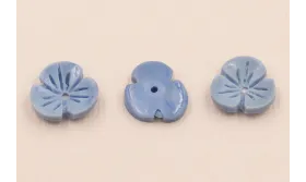 Flor Resina Coral 12mm Diametro Azul /Cuentas de  Plástico / Resina 