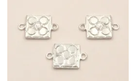 Entrepieza Plata 925 Baldosa Bilbao 9*9mm / Cuentas Metálicas de Plata 925