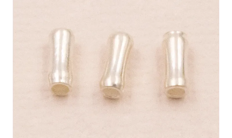 Tubo redondeado Plata 925 5*1,8mm Interior 1mm / Cuentas Metálicas de Plata 925