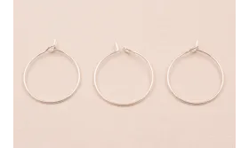 Aro Plata 925 de 20mm / Base Pendientes 