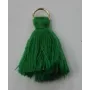 Pompon 25mm con anilla dorada verde Hierba /Cuentas de  Tela 
