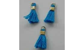 Micro pompon 10mm long. Azul /Cuentas de  Tela 