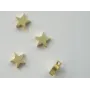 Colgante Estrella Dorada 8mm diametro Oro / Cuentas Metálicas de Latón / Zamak