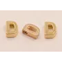 Letra D 7*6*2 Oro / Cuentas Metálicas de Latón / Zamak