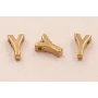 Letra Y 7*6*2 Oro / Cuentas Metálicas de Latón / Zamak