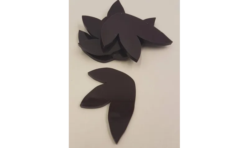 Tulipán Metacrilato 52*41mm Marrón /Cuentas de  Plástico / Resina