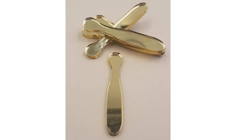 Pivote Metacrilato 54*9mm Dorado Espejo /Cuentas de  Plástico / Resina