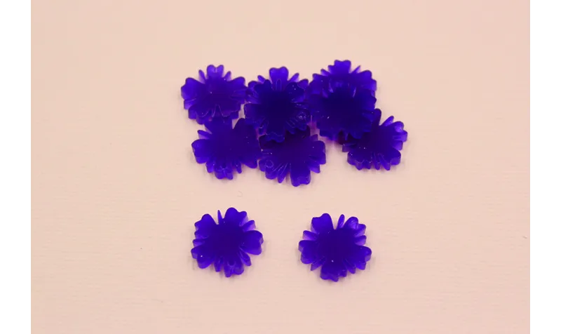 Flor Metacrilato 13mm diámetro Morado