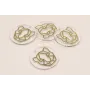 Disco Metacrilato de 30mm y lamina Tigre /Cuentas de  Plástico / Resina