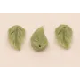 Hoja Resina Coral 15*8mm Verde /Cuentas de  Plástico / Resina