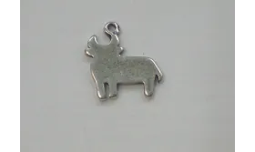 Torito plano 11*10mm Plata Vieja / Cuentas Metálicas de Latón / Zamak