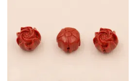 Flor Resina coral Roja 12mm Diam /Cuentas de  Plástico / Resina 