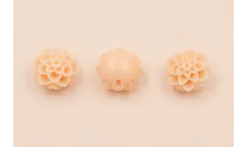 Flor Resina coral Color Rosa 10mm Diam /Cuentas de  Plástico / Resina 