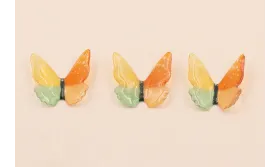 Colgante acrílica Mariposa Multicolor 20*20mm /Cuentas de  Plástico / Resina 