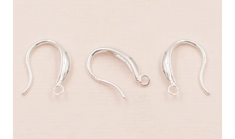 Gancho plata lágrima / Base Pendientes