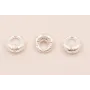 Colgante plata 925 Donut labrado 9mm diametro / Cuentas Metálicas de Plata 925