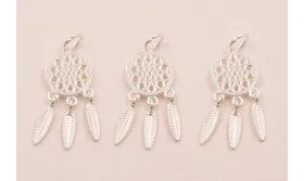 Colgante Atrapasueños Plata 925 25*12mm / Cuentas Metálicas de Plata 925
