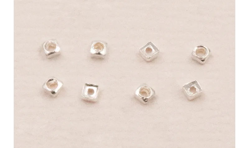 Entrepieza cuadrada Plata 925 1*1mm / Cuentas Metálicas de Plata 925
