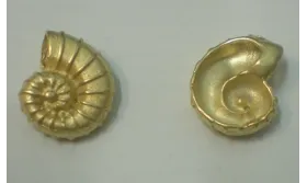 Pieza Caracola 19*16mm Oro Mate / Cuentas Metálicas de Latón / Zamak