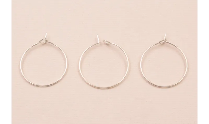 Aro Plata 925 de 20mm / Base Pendientes