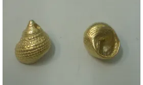 Colgante caracola 14*12mm Oro Mate / Cuentas Metálicas de Latón / Zamak