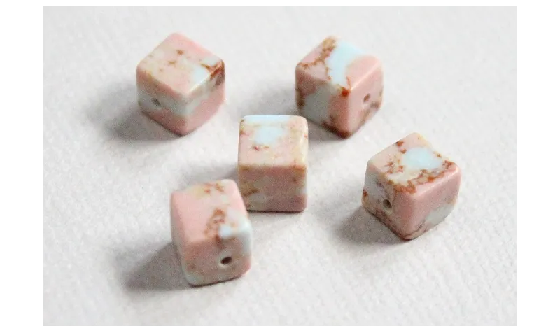 Cubo Jade 6*1*6,1 Rosa vetas / Semipreciosas de 