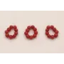 aro de 9 Piedras Coral de 2mm / Semipreciosas de 
