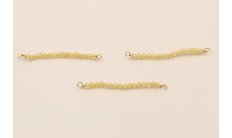 Bastón de 40mm con piedra Cuarzo amarillo de 2mm / Semipreciosas de 
