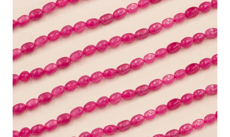 Pepita Jade 6*5mm color Granate