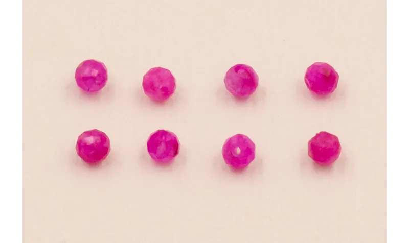 Bola Facetada Piedra Cuarzo 2*2mm color Fuxia