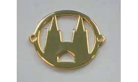 Medalla 20mm Catedral Burgos Oro / Cuentas Metálicas de Latón / Zamak