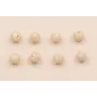 Bola Facetada Piedra Cuarzo 3*3mm color Crema / Semipreciosas de 