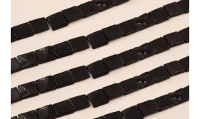 Cuadrado Madreperla teñido Negro de 15mm / Semipreciosas de 