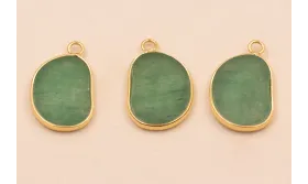 Colgante piedra Plana Jade 25*15mm / Semipreciosas de 