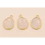Colgante piedra Plana Cuarzo Blanco 25*15mm / Semipreciosas de 