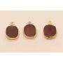 Colgante piedra Plana Jaspe Marrón 20*12mm / Semipreciosas de 