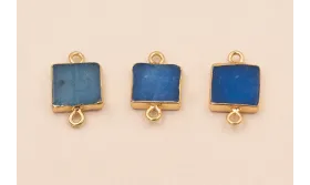 Entrepieza cuadrada Plana Lapislazuli 20*12mm / Semipreciosas de 