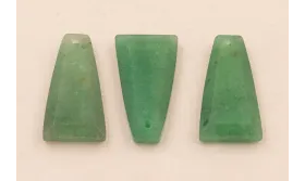Colgante Piedra Jade verde 26*13 con Aristas / Semipreciosas de 