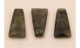 Colgante Piedra Cuarzo Gris 26*13 con Aristas / Semipreciosas de 