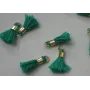 Micro pompon 10mm long. Color Esmerald /Cuentas de  Tela