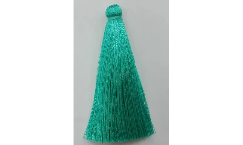 Pompon de 80mm Turquesa /Cuentas de  Tela