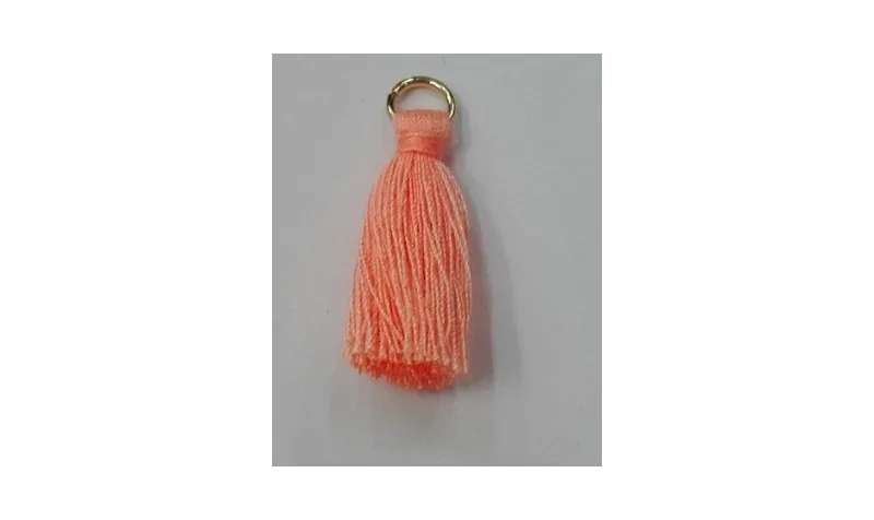 Pompon 25mm con anilla dorada Salmon