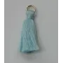 Pompon 25mm con anilla dorada Azul Claro /Cuentas de  Tela