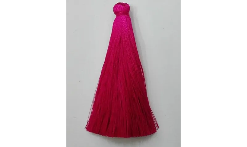 Pompon de 80mm Rosa /Cuentas de  Tela