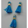 Micro pompon 10mm long. Azul /Cuentas de  Tela