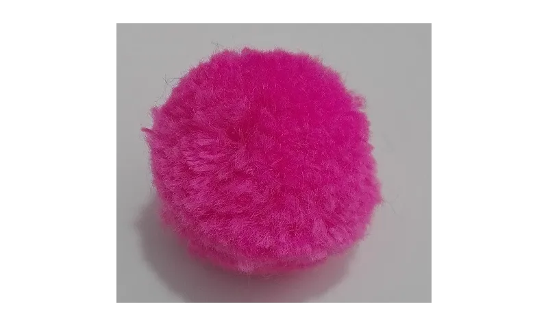 Borla 20mm Fuxia /Cuentas de  Tela